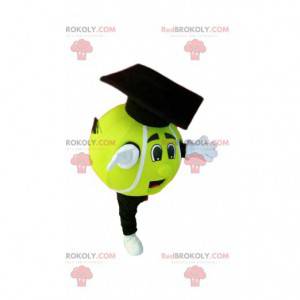 Neon gele tennisbal mascotte. Tennisbal kostuum - Redbrokoly.com